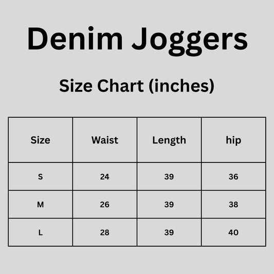 Denim Cargo Joggers
