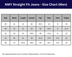 NMY Straight Fit Jeans Size Chart