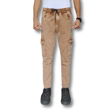 Denim Cargo Joggers